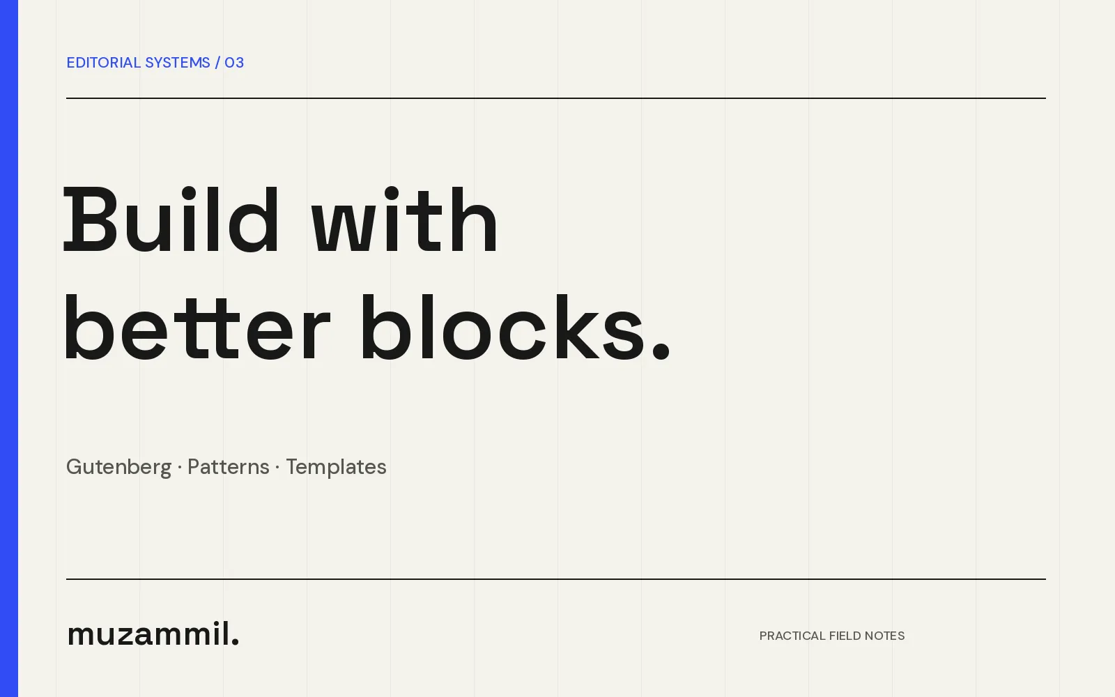 The WordPress block editor: Gutenberg, patterns and templates